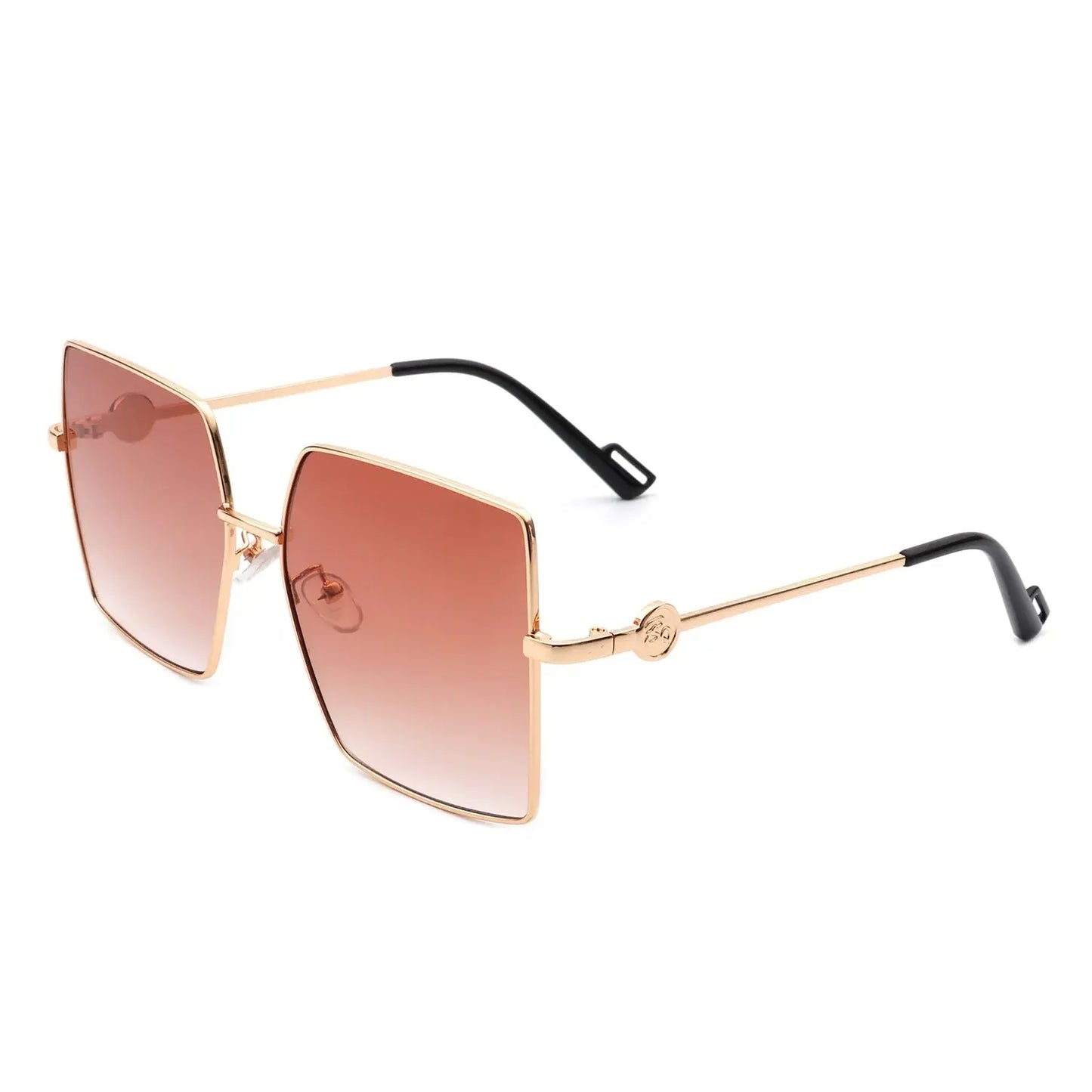 Benazia - Square Oversize Flat Top Large Tinted Women Fashion Sunglasses-7