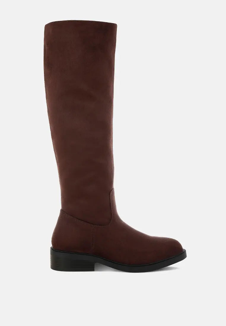 Chiru Round Toe Microfiber Calf Boots-6