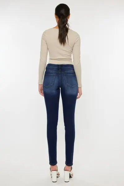 Kancan Mid Rise Gradient Skinny Jeans-1