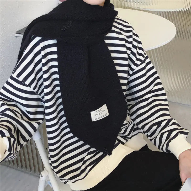 Pure Color Knitted All-match Cute Multifunctional Scarf-3