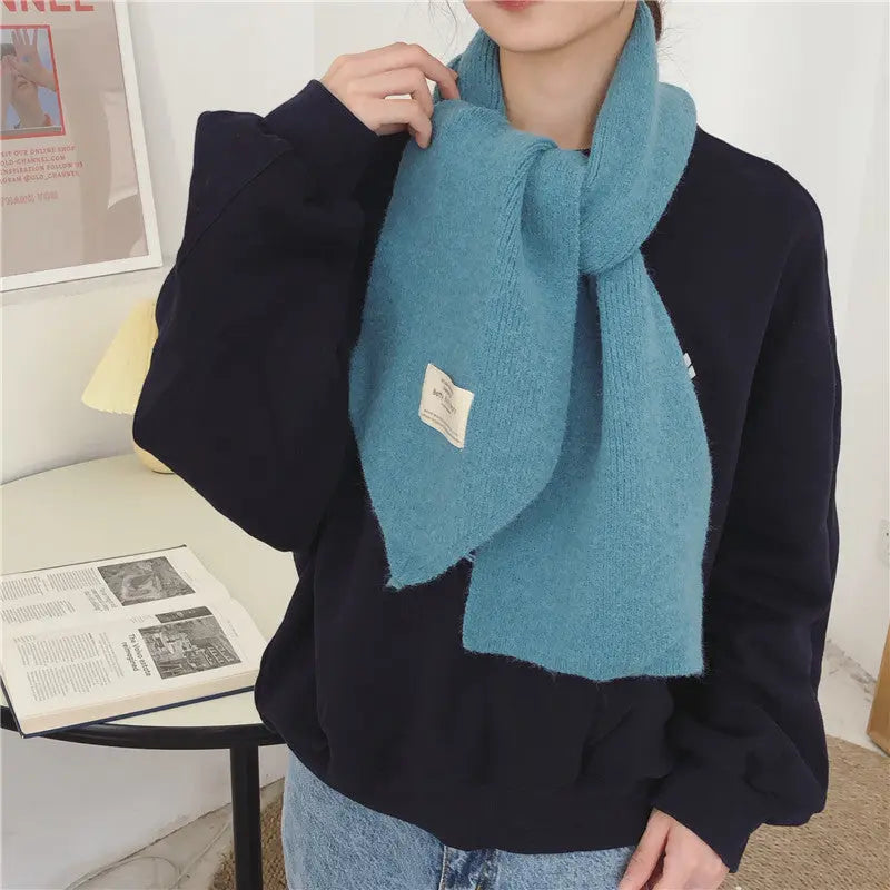 Pure Color Knitted All-match Cute Multifunctional Scarf-8