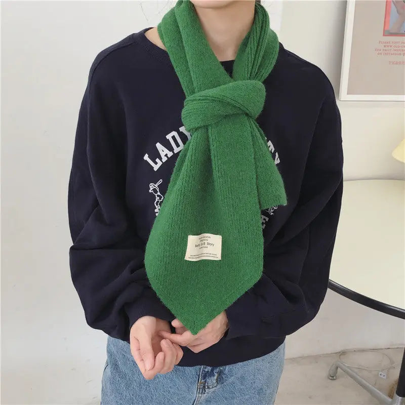 Pure Color Knitted All-match Cute Multifunctional Scarf-6