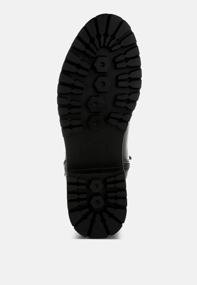 Antorin Chunky Buckle Detail Ankle Boots-4