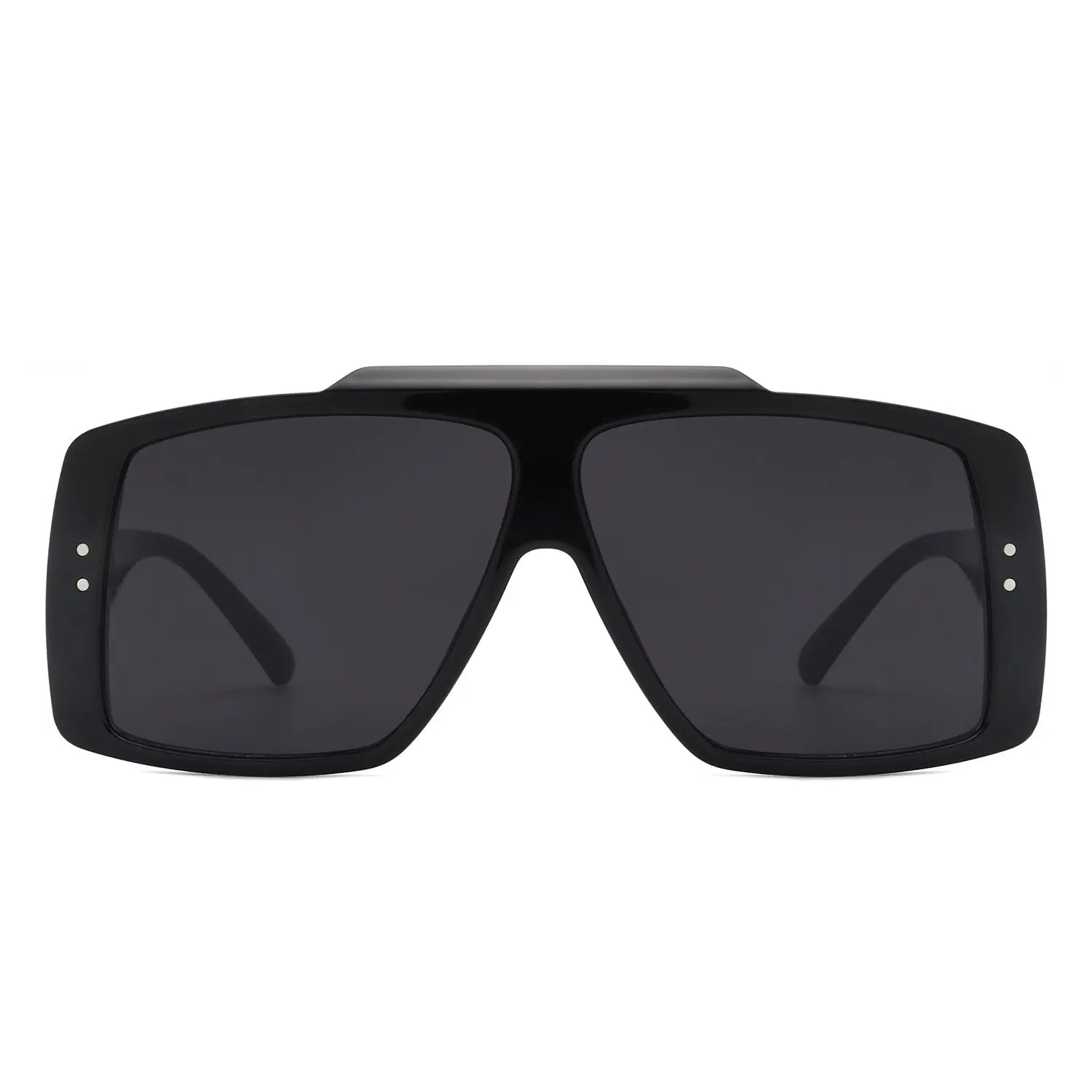Halia - Square Retro Flat Top Fashion Sunglasses-2