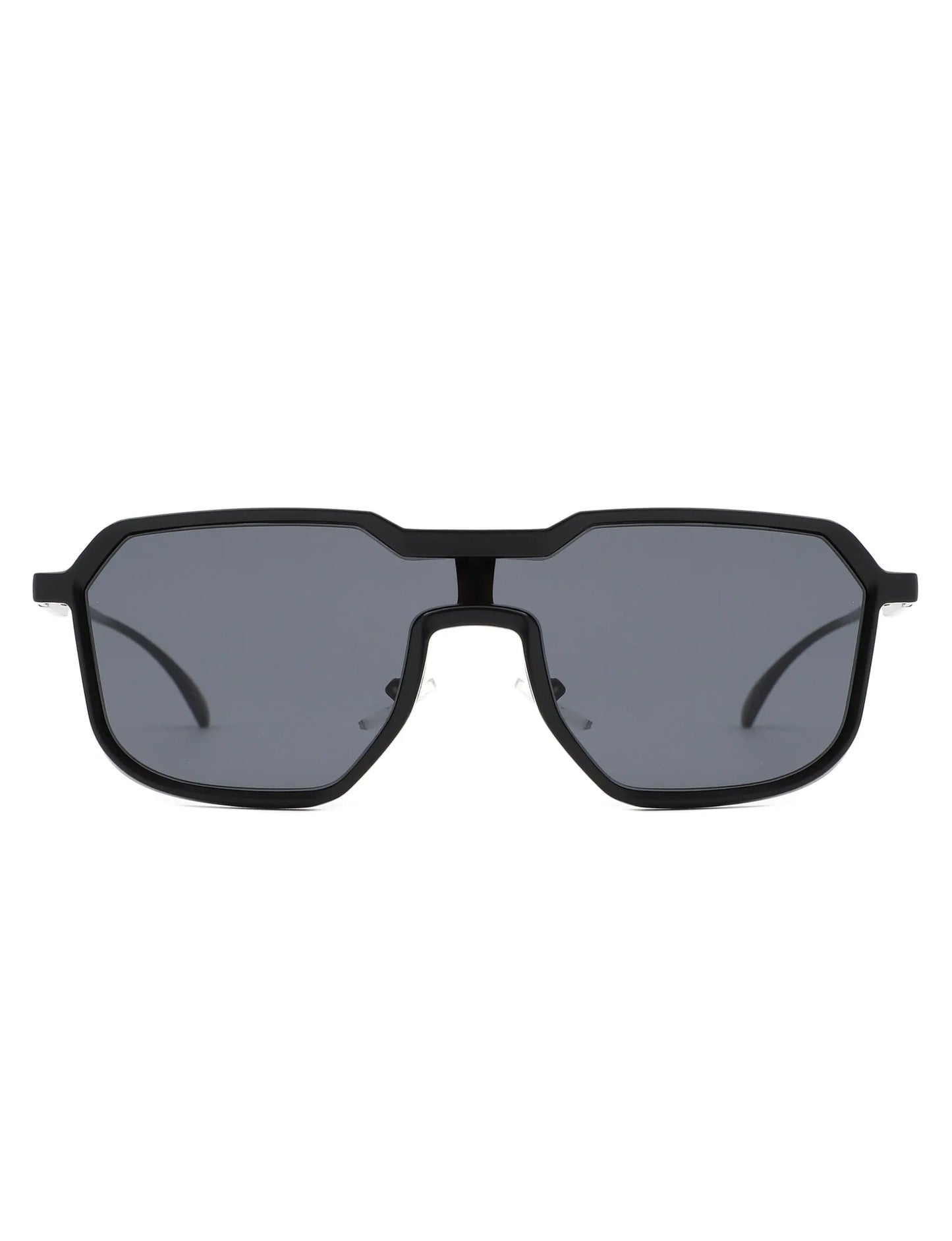 Fusion - Retro Oversized Square Geometric Fashion Sunglasses-1