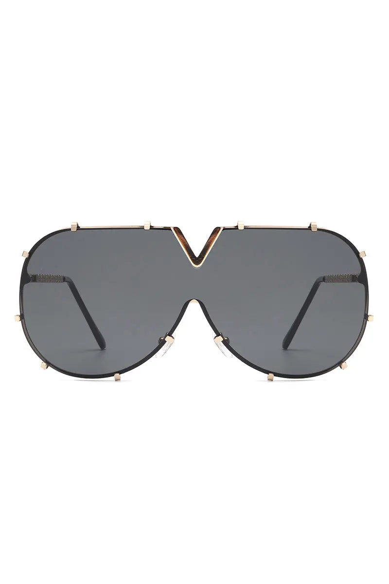Dazzle - Oversized Luxury Aviator Sunglasses-1