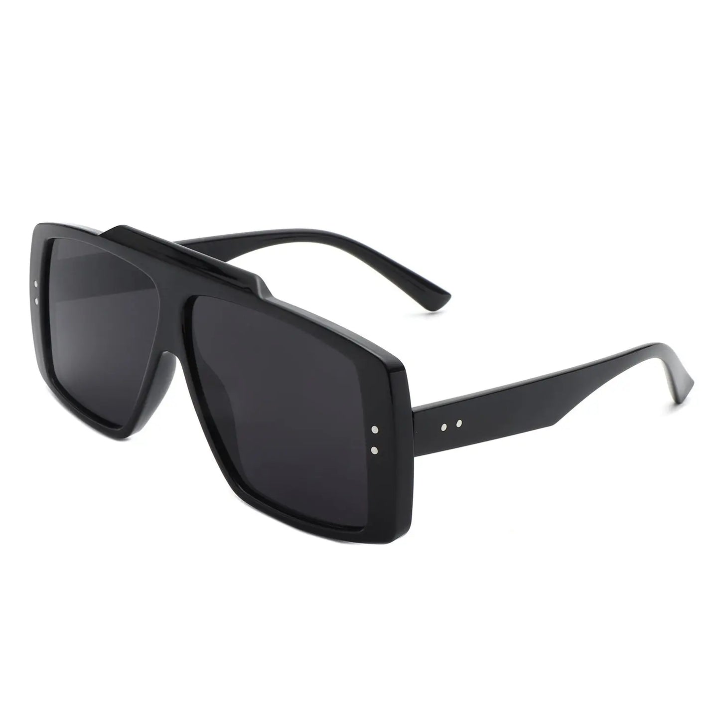 Halia - Square Retro Flat Top Fashion Sunglasses-3