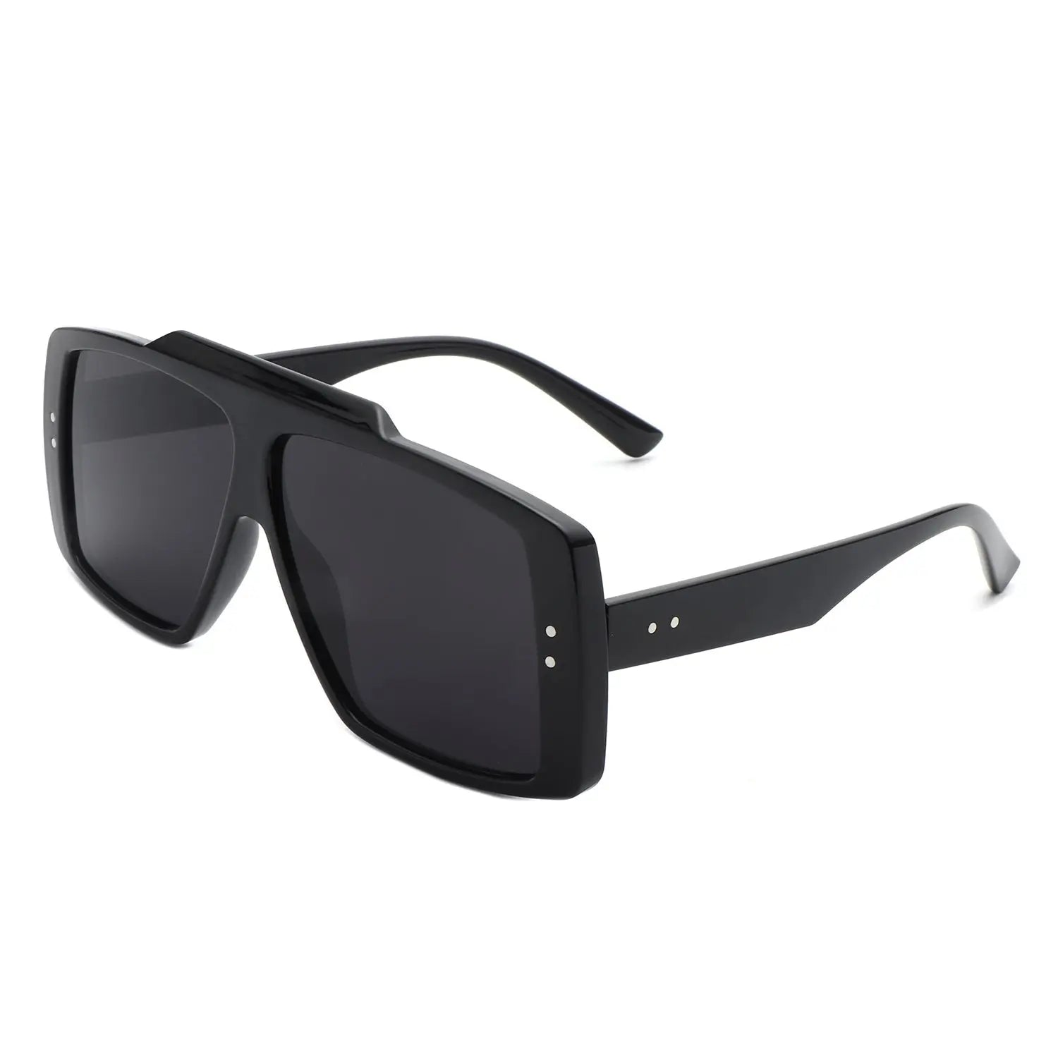 Halia - Square Retro Flat Top Fashion Sunglasses-3