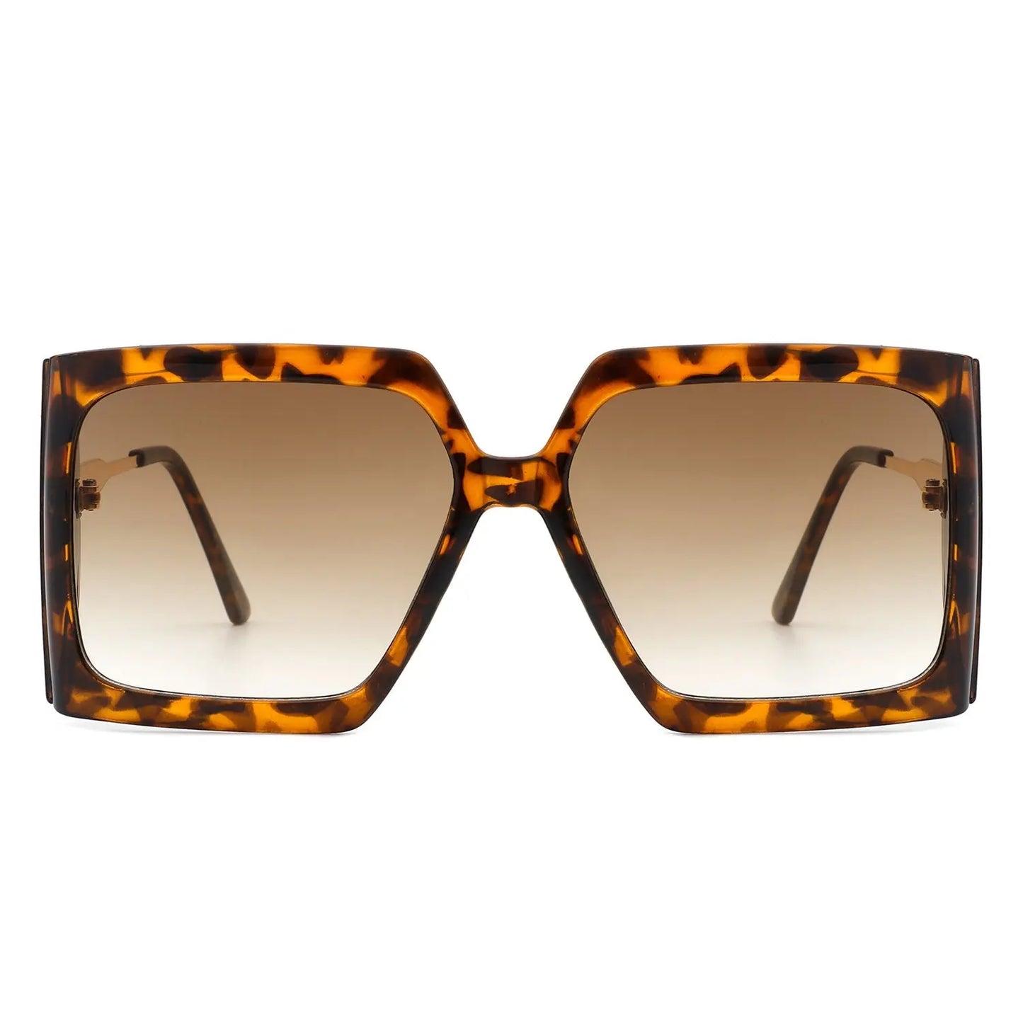 Yellowra - Women Oversize Retro Square Large Fashion Sunglasses-4