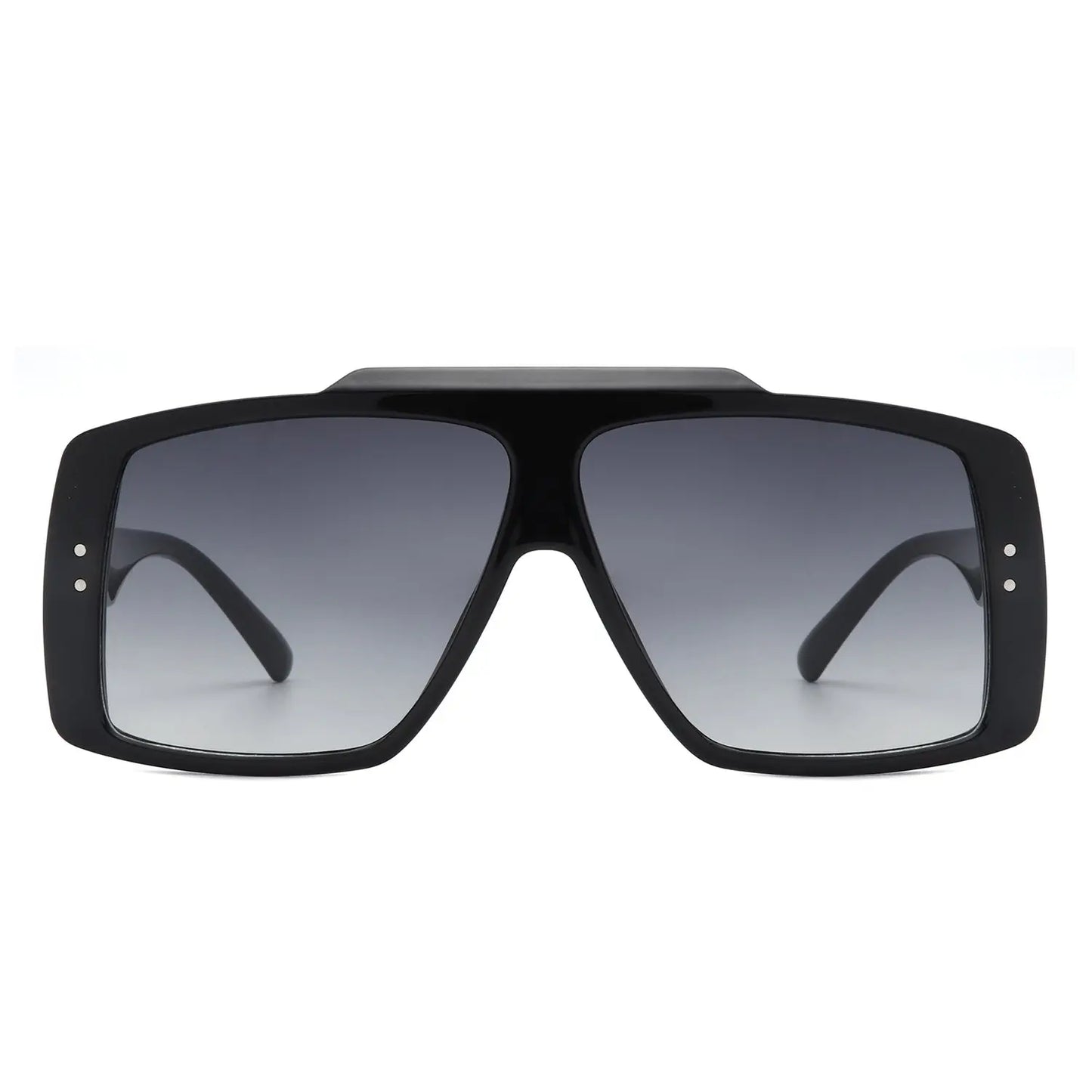 Halia - Square Retro Flat Top Fashion Sunglasses-4