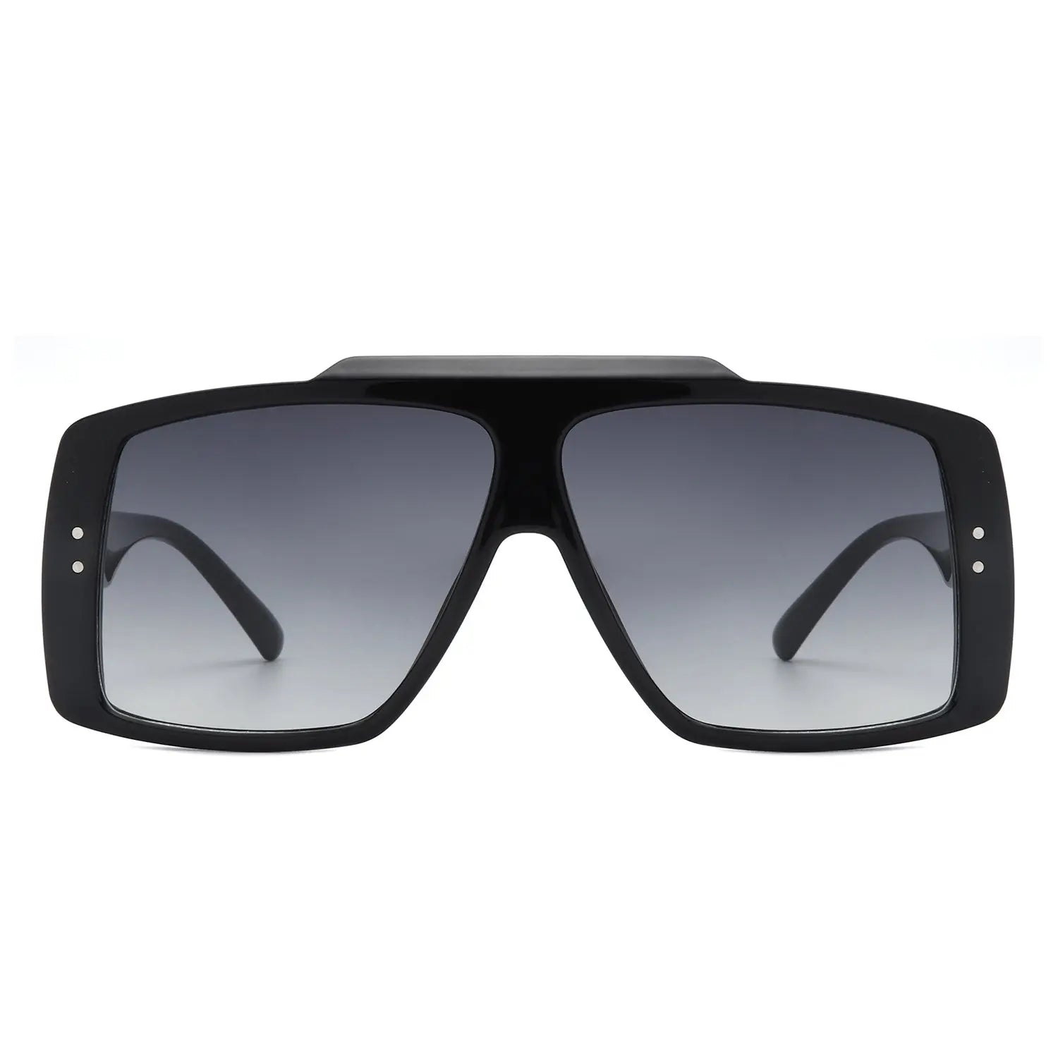 Halia - Square Retro Flat Top Fashion Sunglasses-4