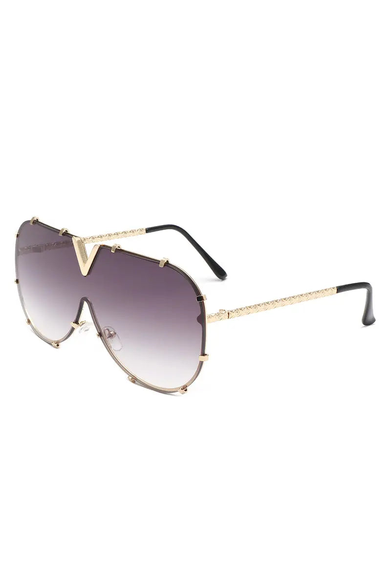 Dazzle - Oversized Luxury Aviator Sunglasses-5