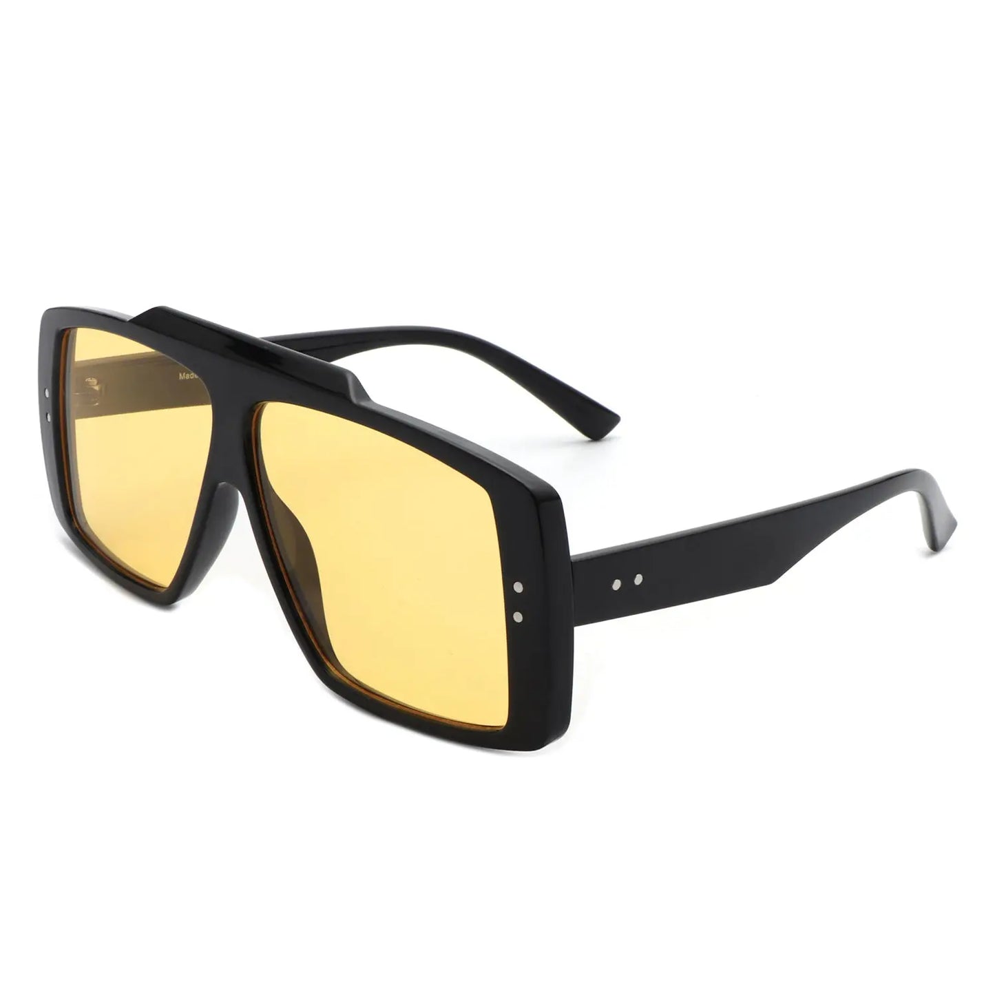 Halia - Square Retro Flat Top Fashion Sunglasses-6