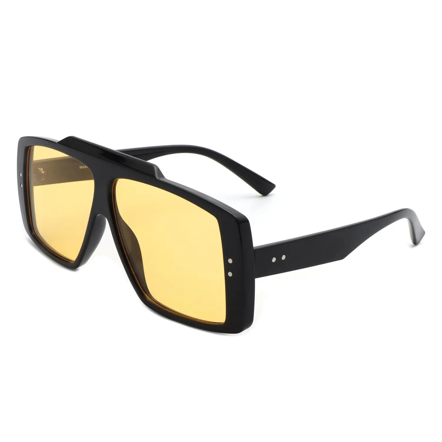 Halia - Square Retro Flat Top Fashion Sunglasses-6