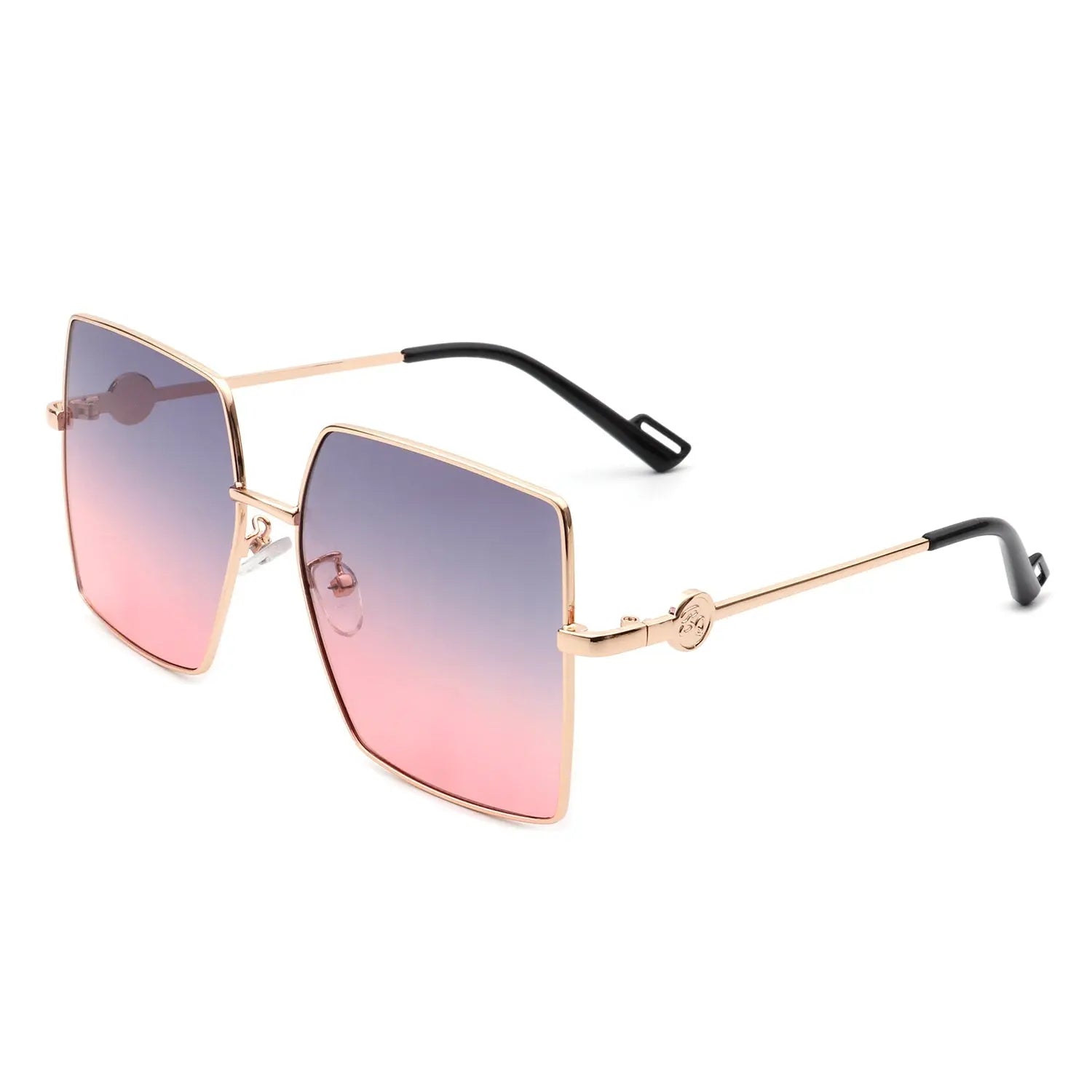 Benazia - Square Oversize Flat Top Large Tinted Women Fashion Sunglasses-6