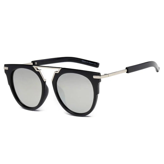 HANOVER | Unisex Fashion Brow-Bar Round Sunglasses-0