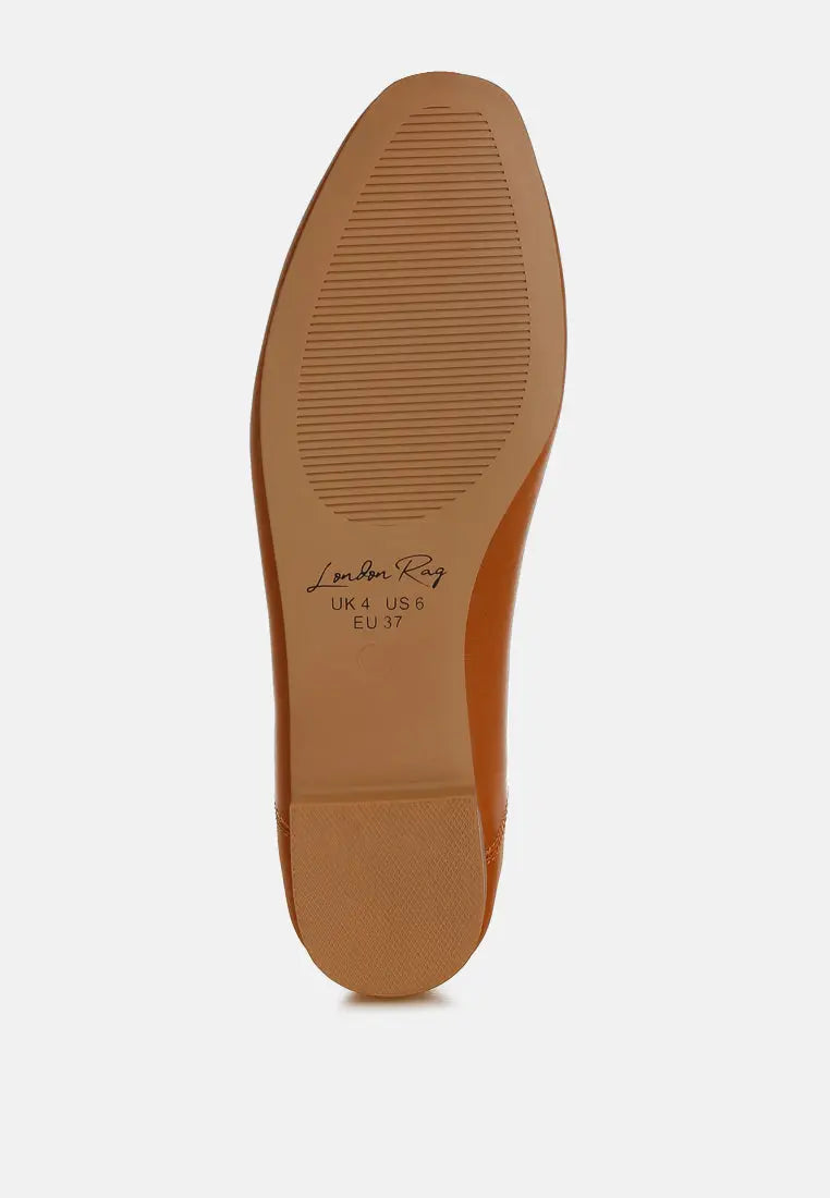 Enchanted Faux Leather Casual Ballerinas-4