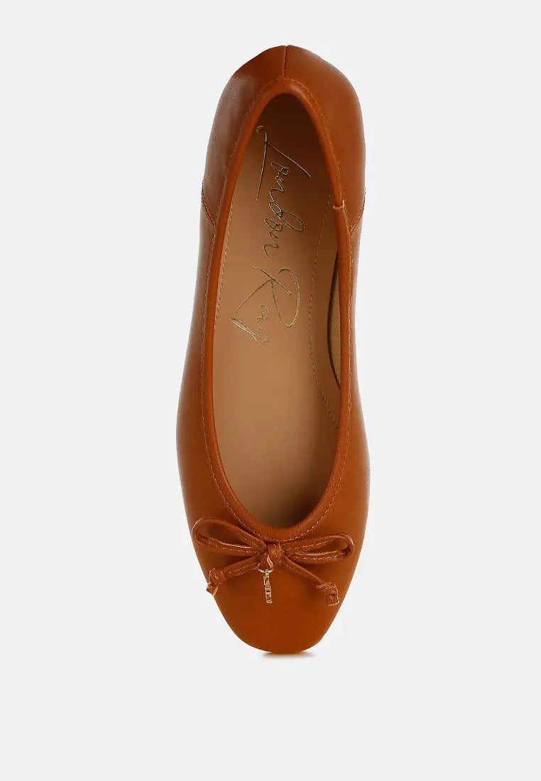 Enchanted Faux Leather Casual Ballerinas-3