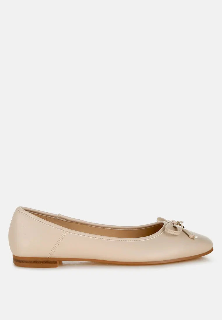 Enchanted Faux Leather Casual Ballerinas-5