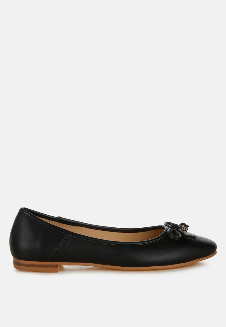 Enchanted Faux Leather Casual Ballerinas-6