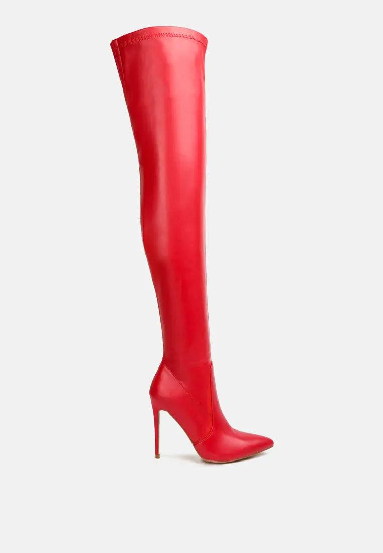 Gush Over Knee Heeled Boots-5
