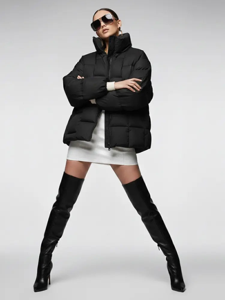 Women's Padded Puffer Jacket BATTERY PARK New Collection Couture in Manhattan BYMANYC ® New York-1